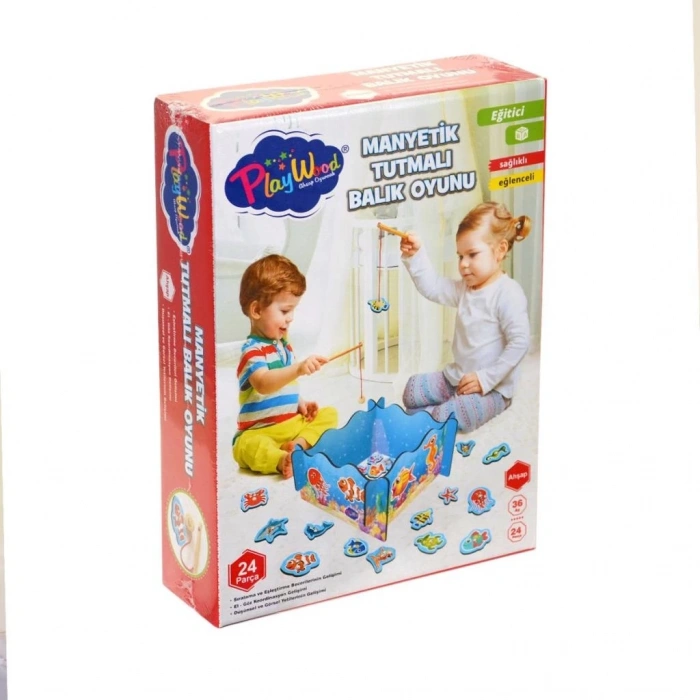 Mey İthalat® ONY-381 Onyıl, Ahşap, Manyetik Tutmalı Balık Oyunu