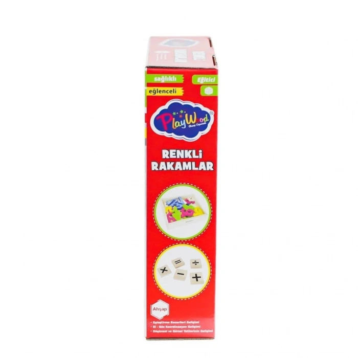 Mey İthalat® ONY-401 Ahşap Renkli Rakamlar 26 Parça -Onyıl Oyuncak