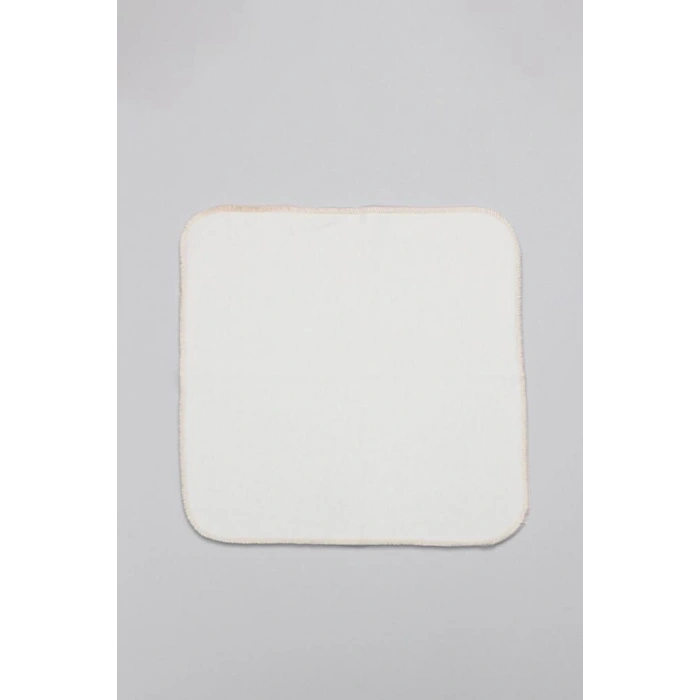 Mey İthalat®   Organik 28x28 10Lu Penye Mendil 90101 Ekru