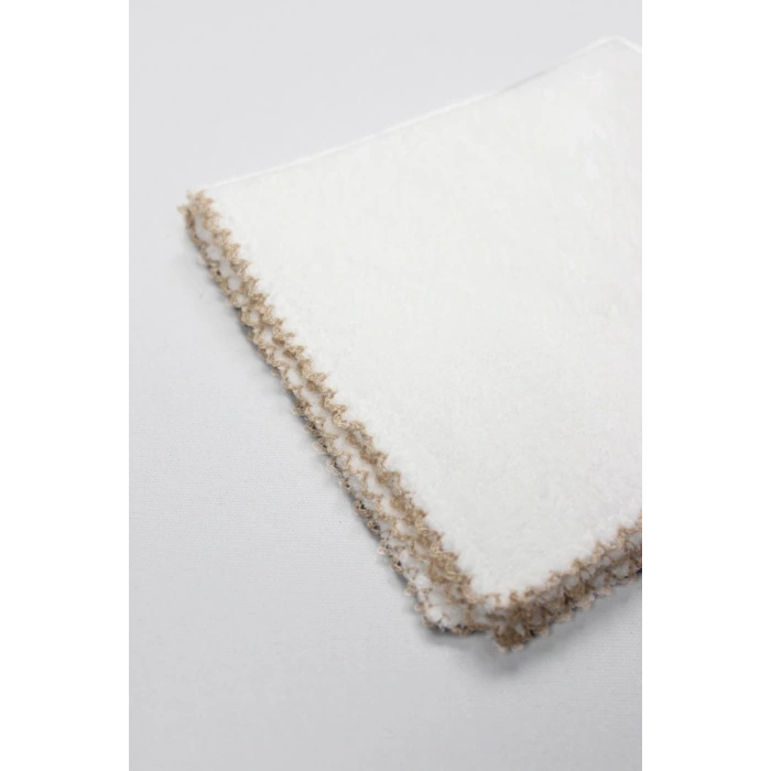 Mey İthalat®   Organik 28x28 6Lı Havlu Mendil 90105 Ekru