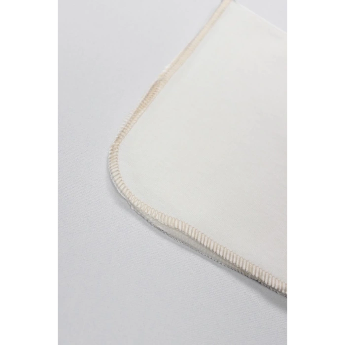 Mey İthalat®   Organik 28x28 6Lı Penye Mendil 90103 Ekru