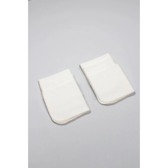 Mey İthalat®   Organik 28x28 6Lı Penye Mendil 90103 Ekru