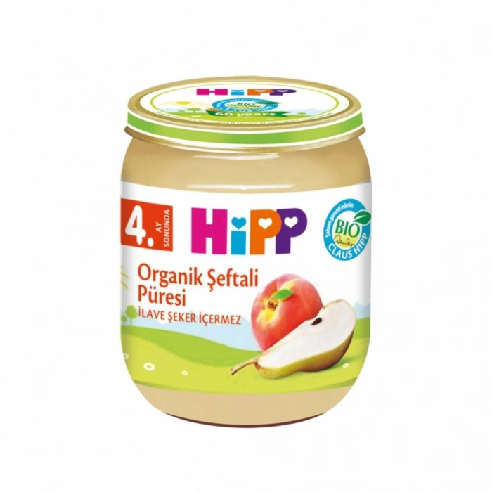 Mey İthalat®   Organik Armut Şeftali Püresi 125 Gr