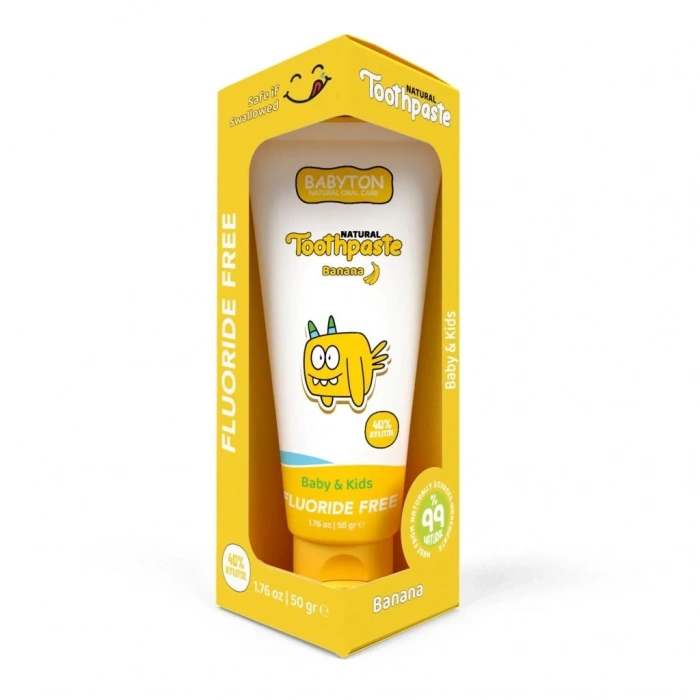 Mey İthalat®   Organik Doğal Muz Aromalı Diş Macunu 50 Gr