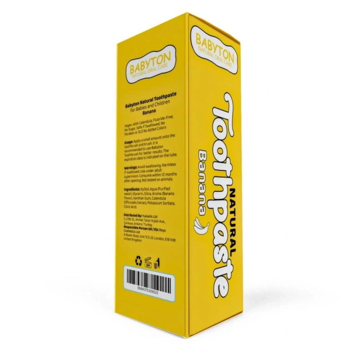 Mey İthalat®   Organik Doğal Muz Aromalı Diş Macunu 50 Gr