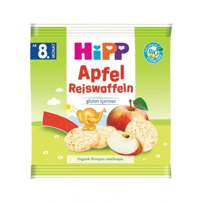 Mey İthalat®   Organik Elmalı Pirinçli Bebek Gofreti 30 Gr