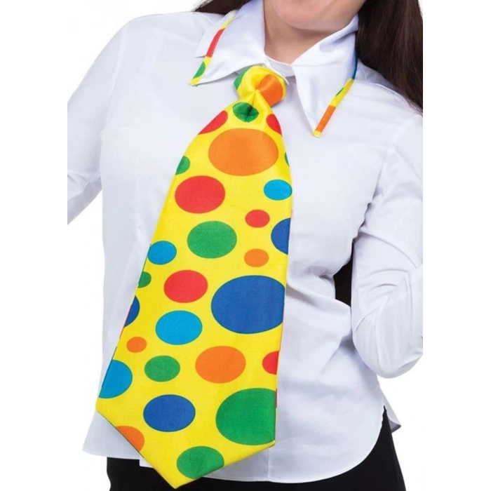 Mey İthalat® Palyaço Kravatı Lastikli Geniş Kesim 17x37 cm