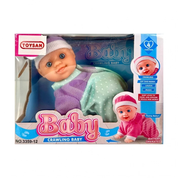 Mey İthalat® Pilli Emekleyen Sesli Bebek