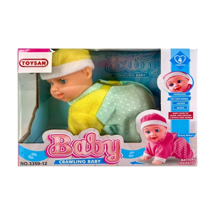Mey İthalat® Pilli Emekleyen Sesli Bebek