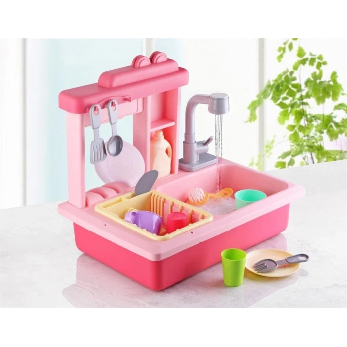Mey İthalat® Pilli İnteraktif Lavabo Seti Pembe