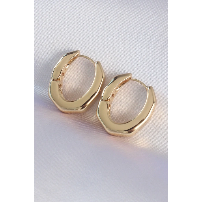 Mey İthalat® Pirinç Gold Renk Kalın Kemik Model Küpe