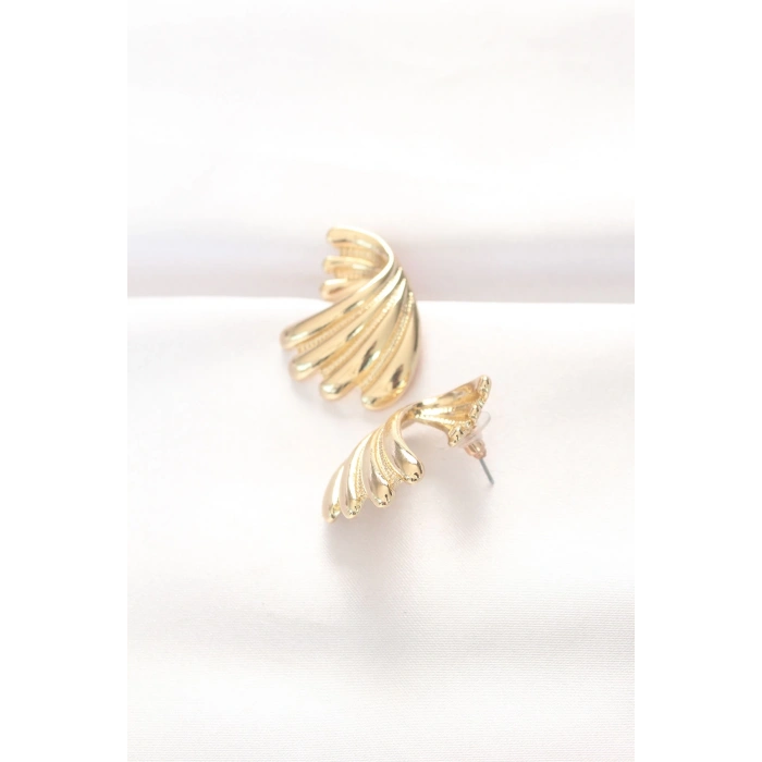 Mey İthalat® Pirinç Gold Renk Küpe