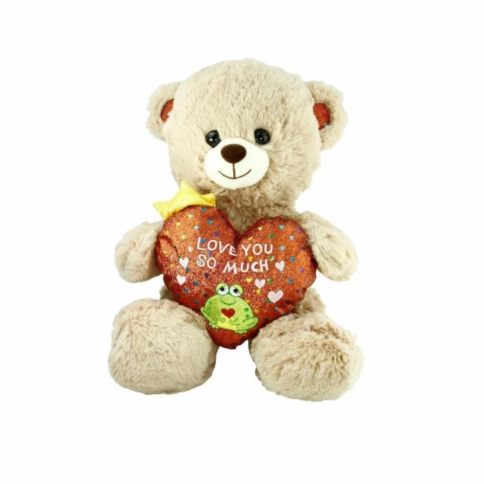 Mey İthalat® PJH2323 Peluş Kalpli Ayı Love You 30 cm