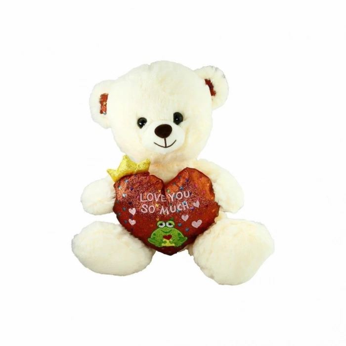 Mey İthalat® PJH2323 Peluş Kalpli Ayı Love You 30 cm