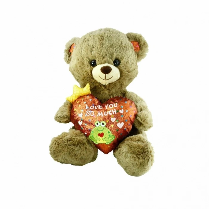 Mey İthalat® PJH2323 Peluş Kalpli Ayı Love You 30 cm