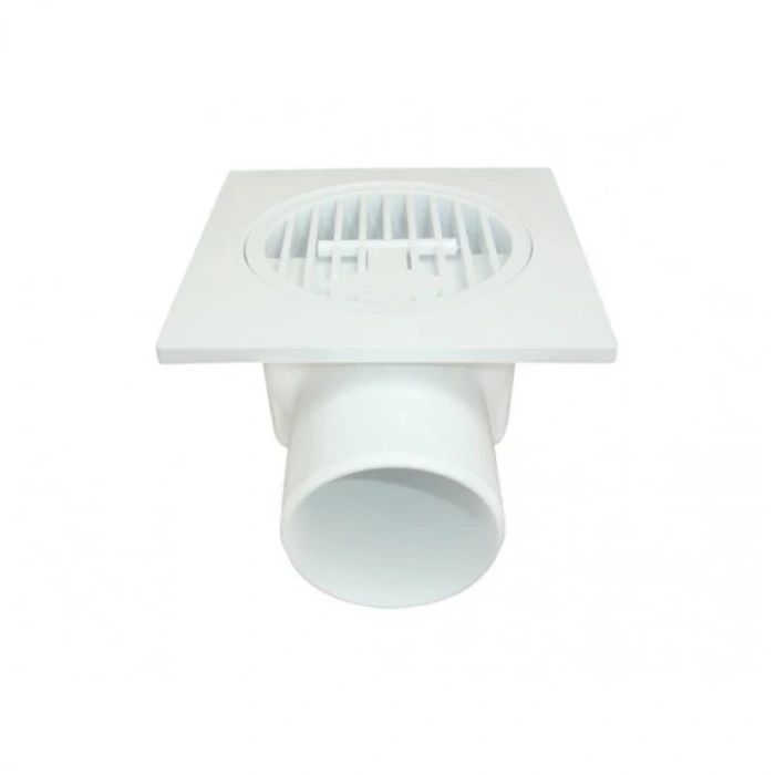 Mey İthalat® Plastik Yer Süzgeci 10x10 cm 50 mm Yandan Çıkış