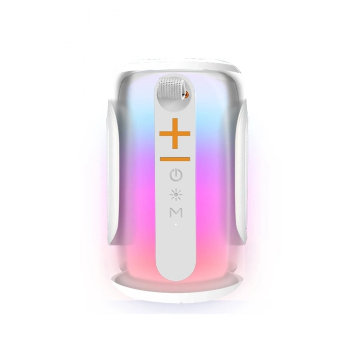 Mey İthalat®  Pluse 8 RGB Kablosuz Hoparlör - Beyaz