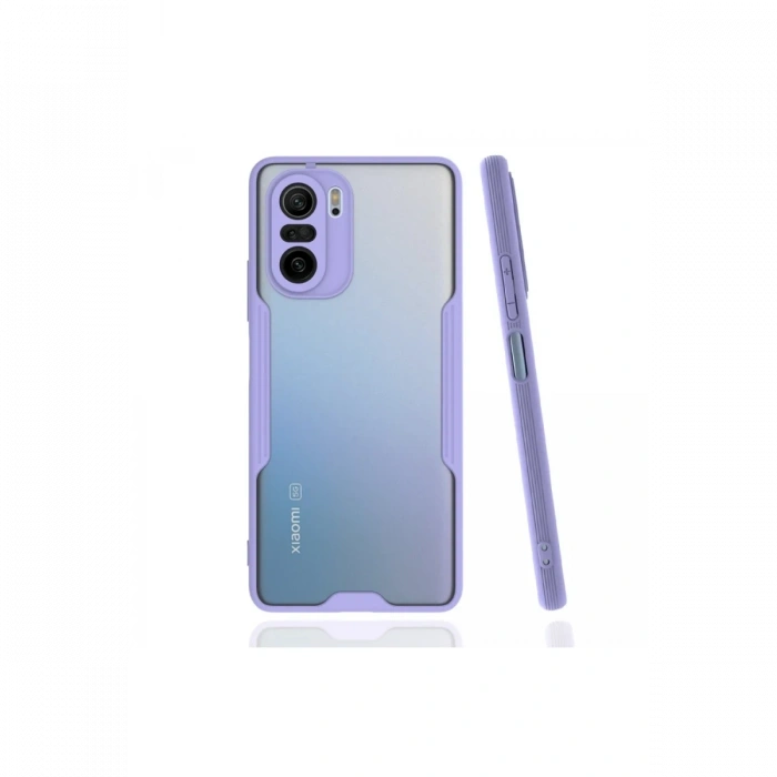 Mey İthalat®   Poco F3 Kılıf Platin Silikon - Lila