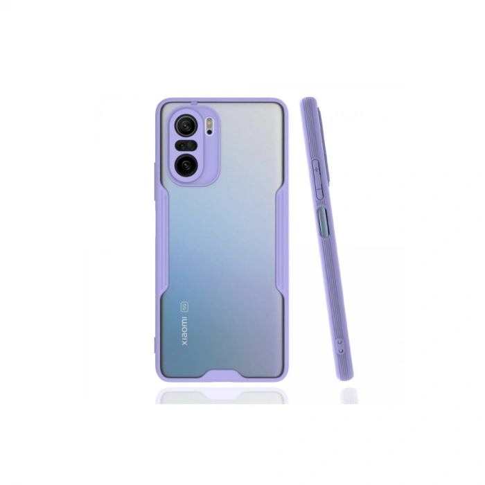 Mey İthalat®   Poco F3 Kılıf Platin Silikon - Lila