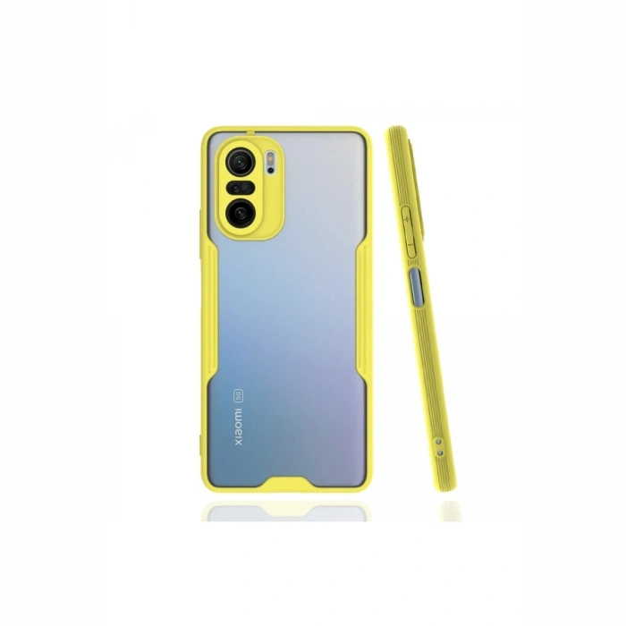 Mey İthalat®   Poco F3 Kılıf Platin Silikon - Sarı