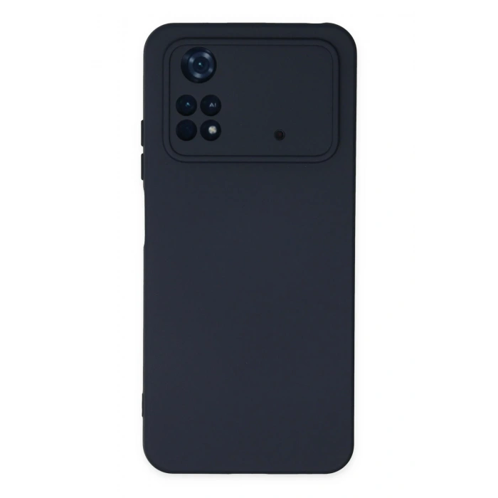 Mey İthalat®   Poco M4 Pro 4G Kılıf Nano içi Kadife Silikon - Lacivert