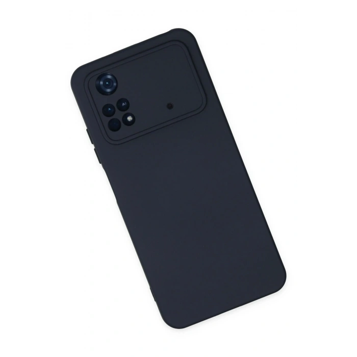 Mey İthalat®   Poco M4 Pro 4G Kılıf Nano içi Kadife Silikon - Lacivert