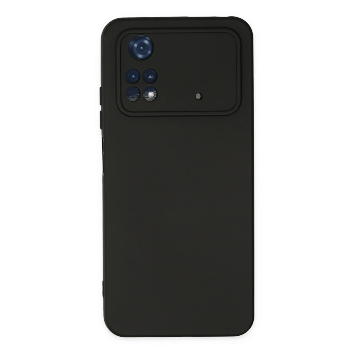 Mey İthalat®   Poco M4 Pro 4G Kılıf Nano içi Kadife Silikon - Siyah