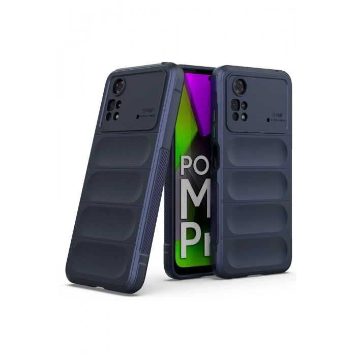 Mey İthalat®   Poco M4 Pro 4G Kılıf Optimum Silikon - Lacivert