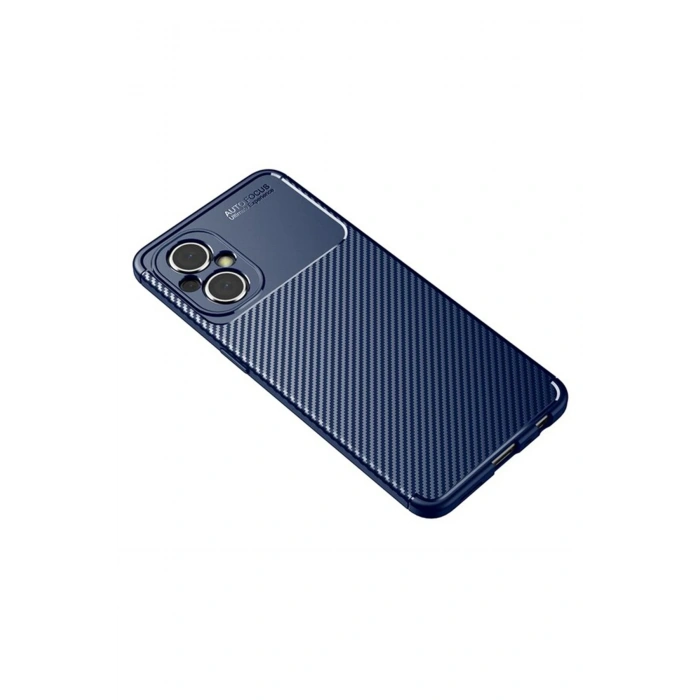 Mey İthalat®   Poco M5 Kılıf Auto Focus Karbon Kapak - Lacivert