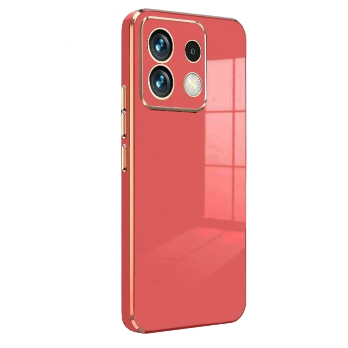 Mey İthalat®   Poco M6 Pro 4G Kılıf Volet Silikon - Kırmızı
