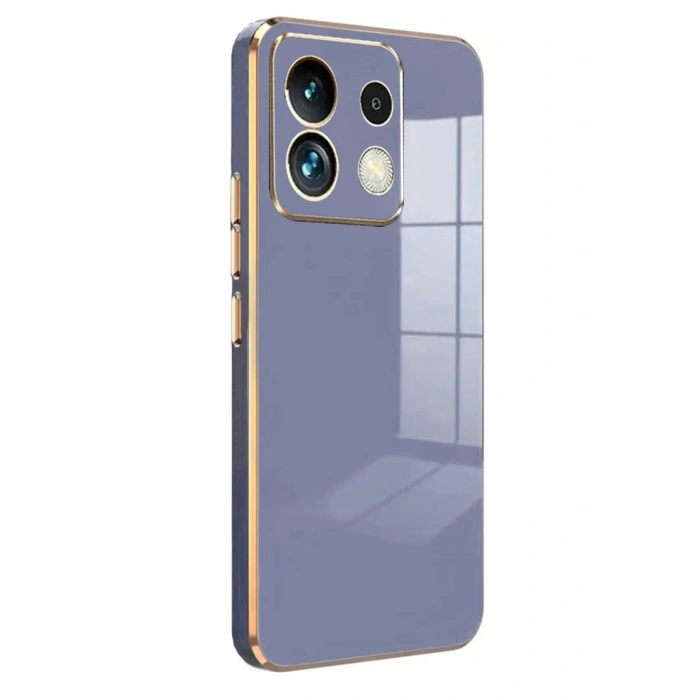 Mey İthalat®   Poco M6 Pro 4G Kılıf Volet Silikon - Mavi