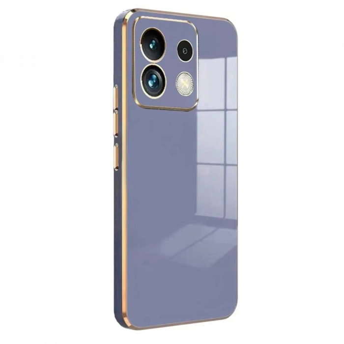 Mey İthalat®   Poco M6 Pro 4G Kılıf Volet Silikon - Mavi