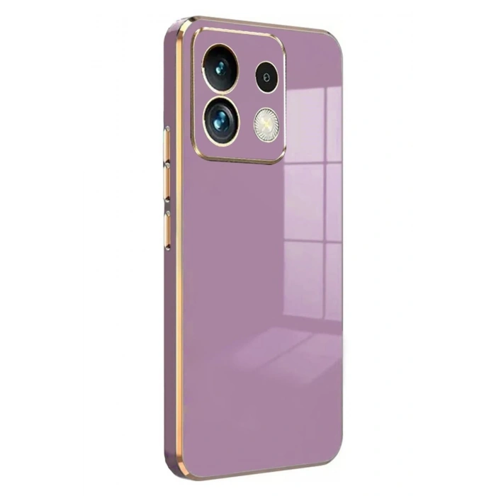 Mey İthalat®   Poco M6 Pro 4G Kılıf Volet Silikon - Mor