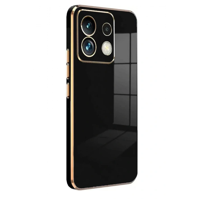 Mey İthalat®   Poco M6 Pro 4G Kılıf Volet Silikon - Siyah