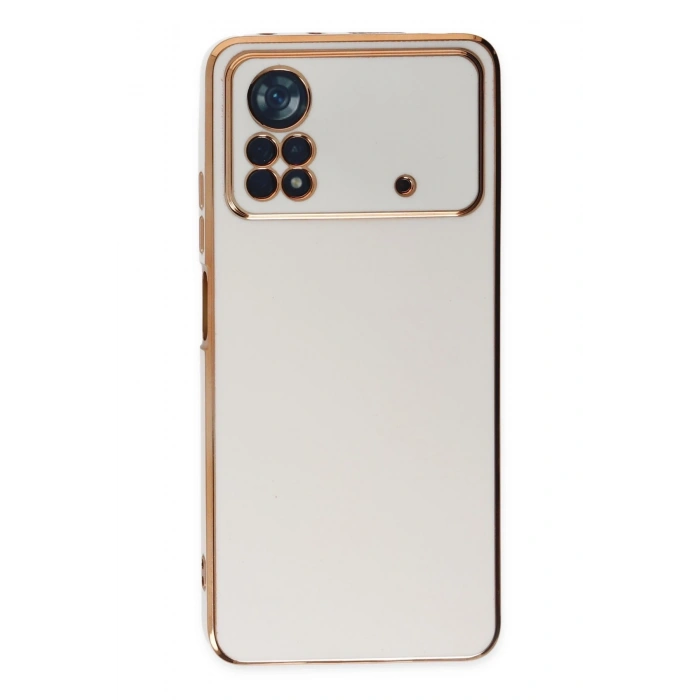 Mey İthalat®   Poco X4 Pro 5G Kılıf Volet Silikon - Beyaz