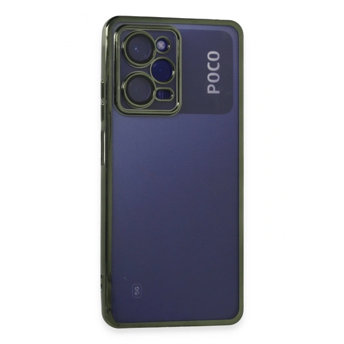 Mey İthalat®   Poco X5 Pro 5G Kılıf  Lensli Silikon - Yeşil