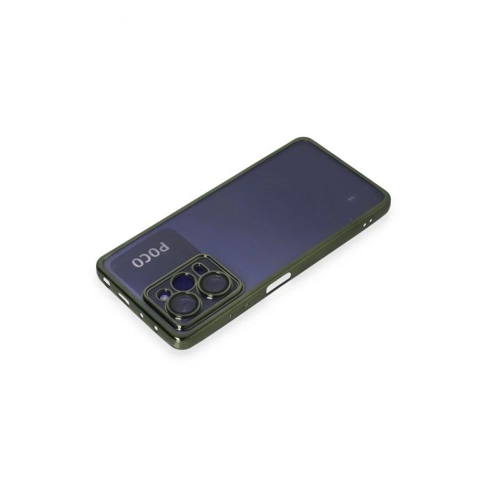 Mey İthalat®   Poco X5 Pro 5G Kılıf  Lensli Silikon - Yeşil