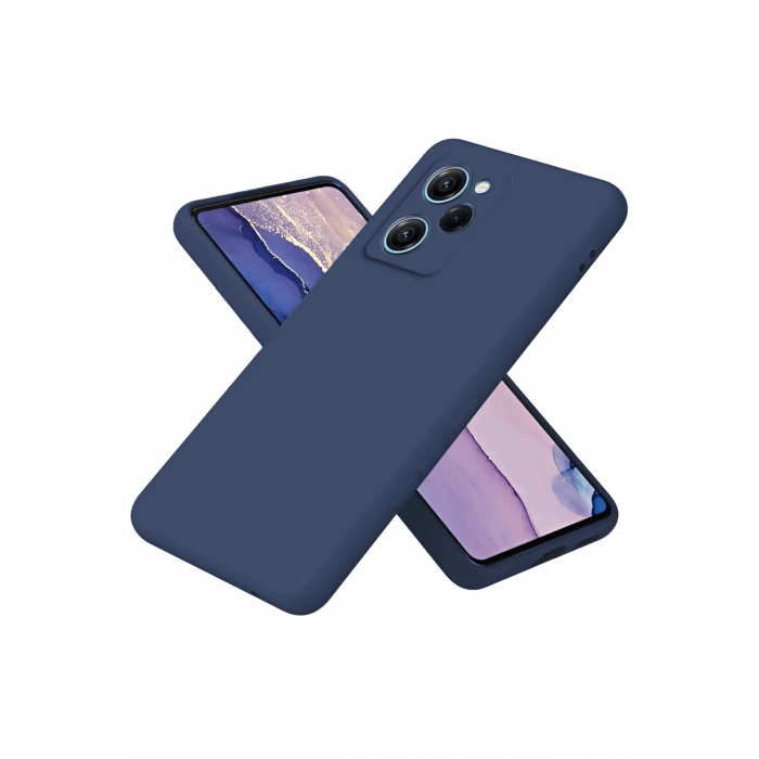 Mey İthalat®   Poco X5 Pro 5G Nano içi Kadife Silikon - Lacivert