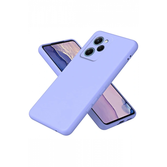 Mey İthalat®   Poco X5 Pro 5G Nano içi Kadife Silikon - Lila