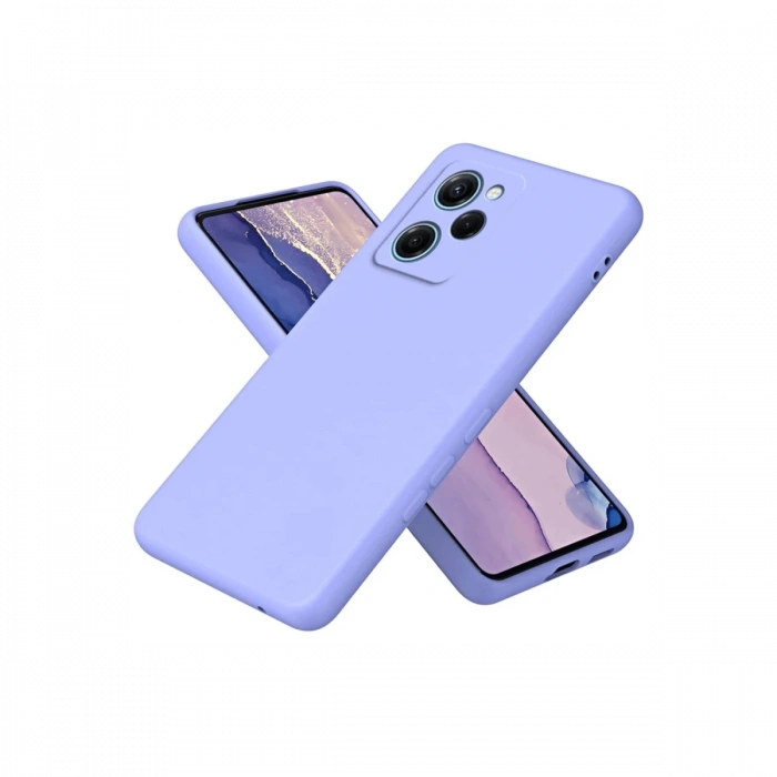 Mey İthalat®   Poco X5 Pro 5G Nano içi Kadife Silikon - Lila