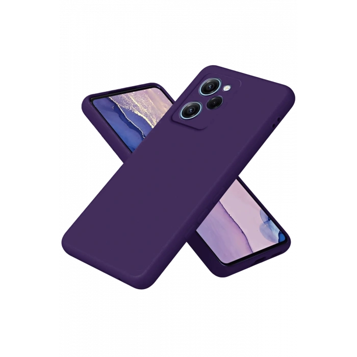 Mey İthalat®   Poco X5 Pro 5G Nano içi Kadife Silikon - Mor