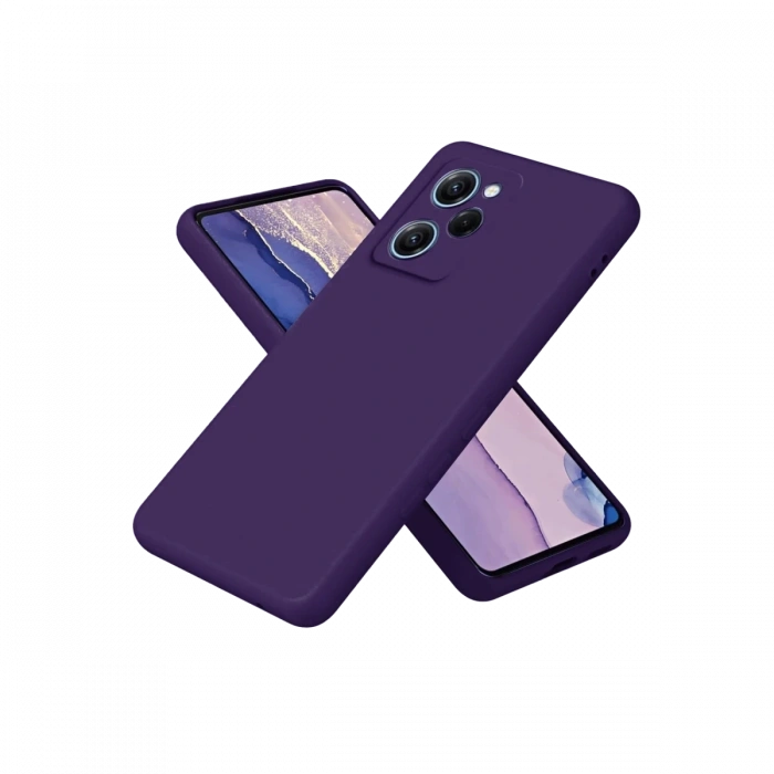 Mey İthalat®   Poco X5 Pro 5G Nano içi Kadife Silikon - Mor