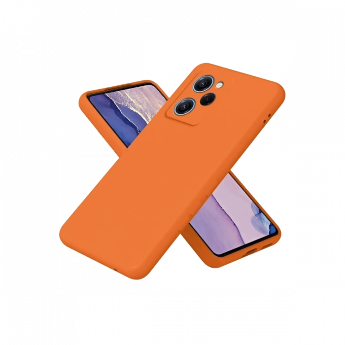 Mey İthalat®   Poco X5 Pro 5G Nano içi Kadife Silikon - Turuncu