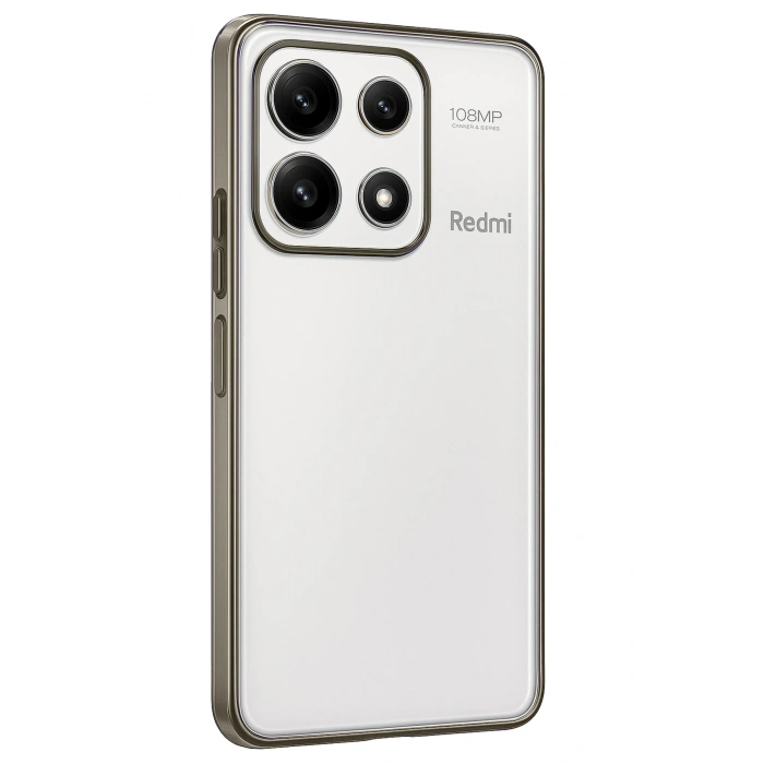 Mey İthalat®   Poco X6 Pro Kılıf  Lensli Silikon - Gold