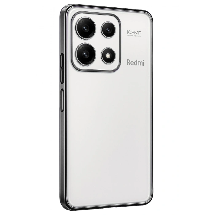 Mey İthalat®   Poco X6 Pro Kılıf  Lensli Silikon - Gümüş
