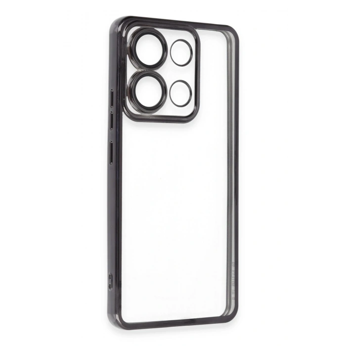 Mey İthalat®   Poco X6 Pro Kılıf  Lensli Silikon - Siyah