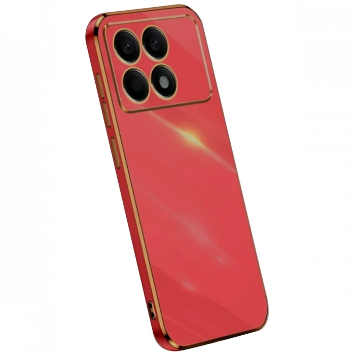 Mey İthalat®   Poco X6 Pro Kılıf Volet Silikon - Kırmızı