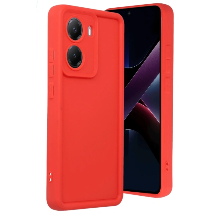 Mey İthalat®   Poco X7 Pro Viera Silikon - Kırmızı