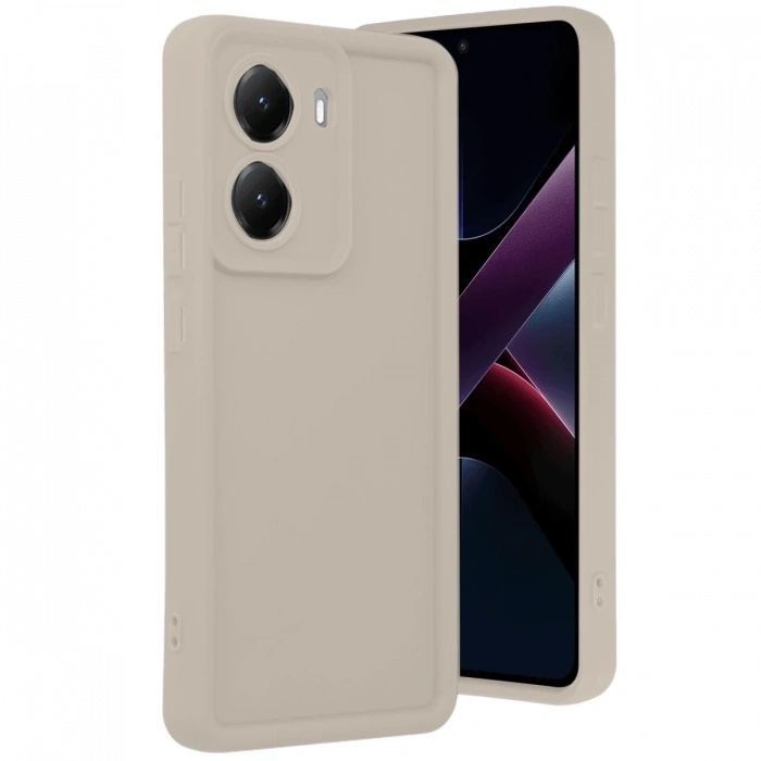 Mey İthalat®   Poco X7 Pro Viera Silikon - Krem