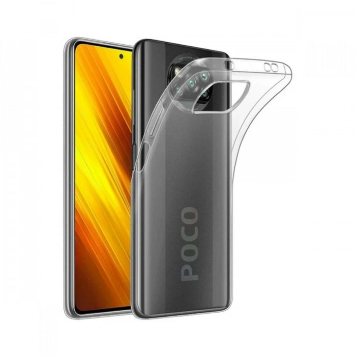 Mey İthalat®   Pocophone X3 Kılıf Lüx Şeffaf Silikon
